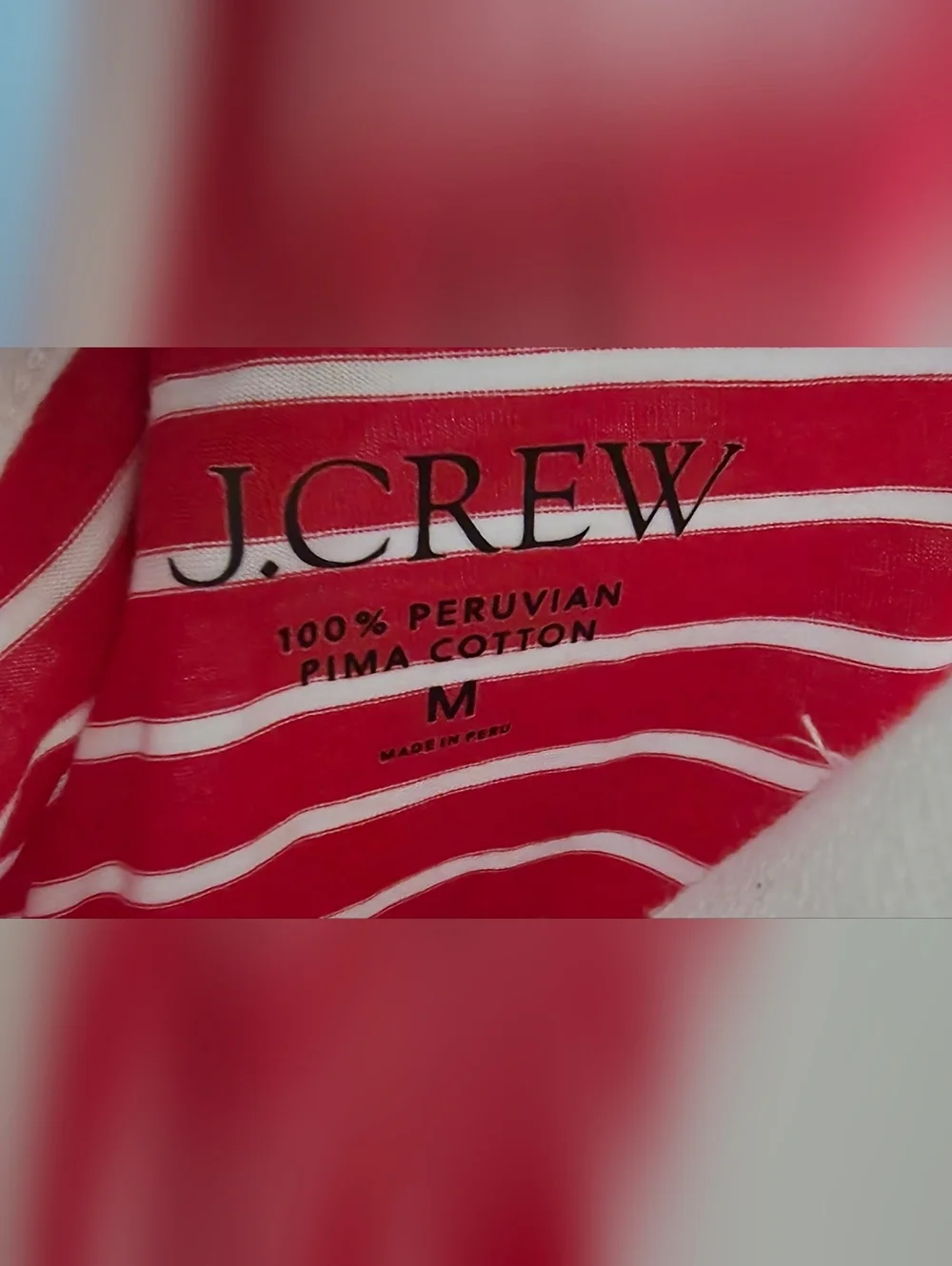 J. Crew Striped Red & White Long-Sleeve Women's Top